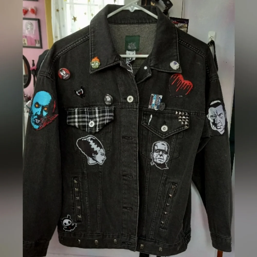 Nosferatu 6- custom RAGE Classic Horror lovers OOAK jacket! STOLEN! - Picture 2 of 16